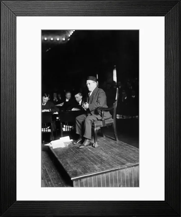 Framed Print : Samuel Gompers Sitting in Testimonial Seat Framed Print : Samuel Gompers Sitting in Testimonial Seat