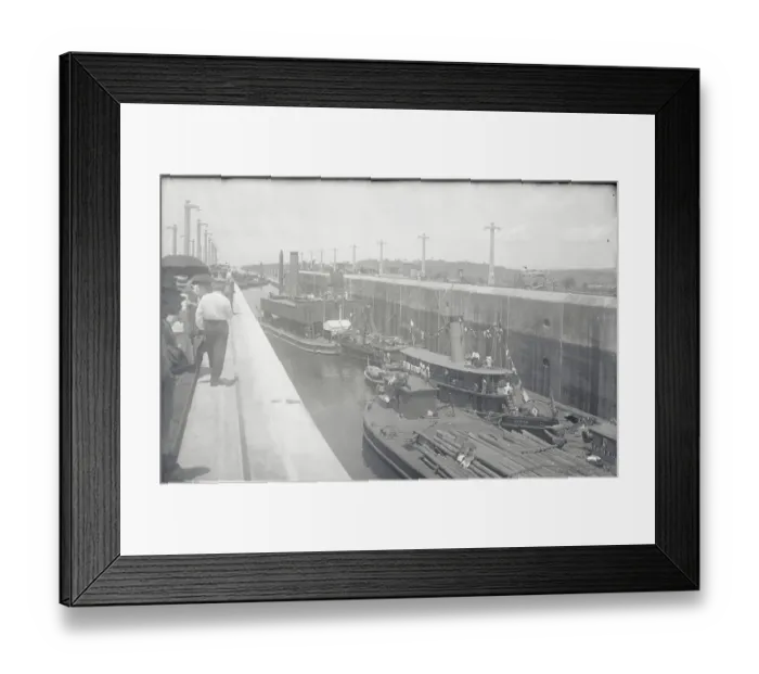 Framed Print : Boats Navigating Through Panama Canal Framed Print : Boats Navigating Through Panama Canal