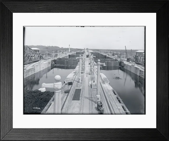 Framed Print : View of Gatun Locks Looking North Framed Print : View of Gatun Locks Looking North