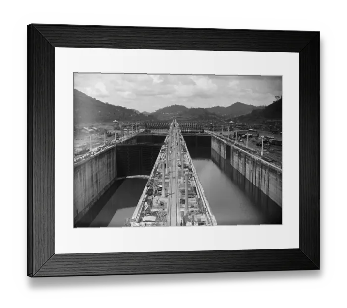 Framed Print : Emergency Dams Closing Behind Locks Framed Print : Emergency Dams Closing Behind Locks