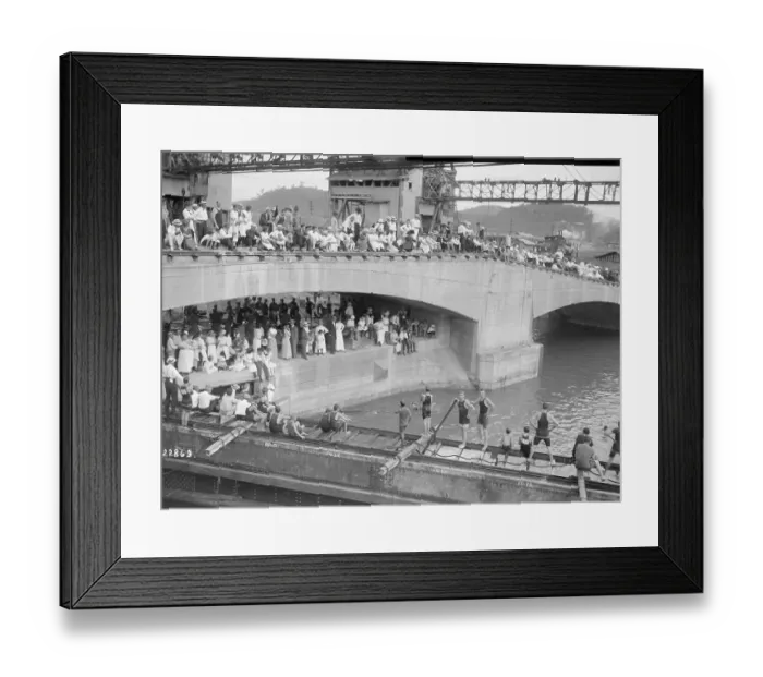 Framed Print : Canal Workers Enjoying Water Sports Framed Print : Canal Workers Enjoying Water Sports