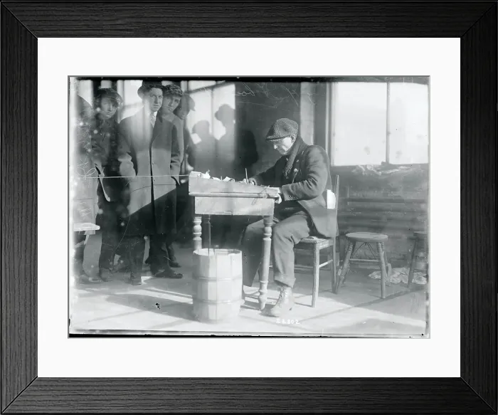 Framed Print : Jeff Davis Working at His Desk Framed Print : Jeff Davis Working at His Desk