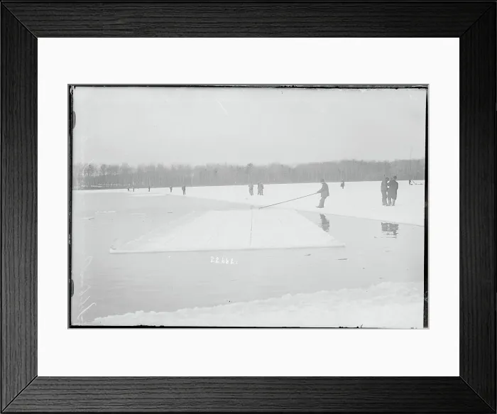 Framed Print : Workers Harvesting Ice Framed Print : Workers Harvesting Ice
