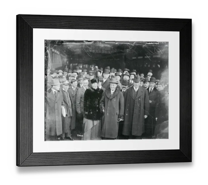 Framed Print : Billy Sunday Posing With His Wife and Followers Framed Print : Billy Sunday Posing With His Wife and Followers