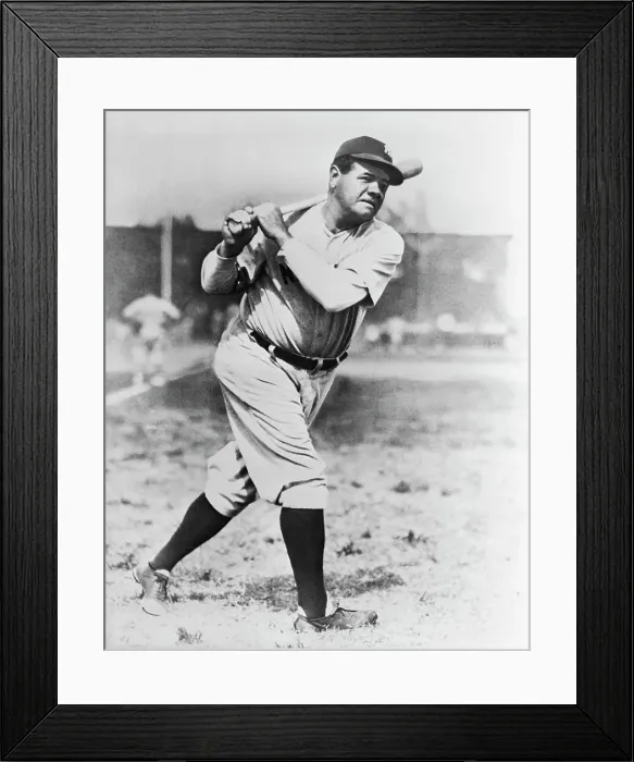 Framed Print : Babe Ruth at Bat Framed Print : Babe Ruth at Bat