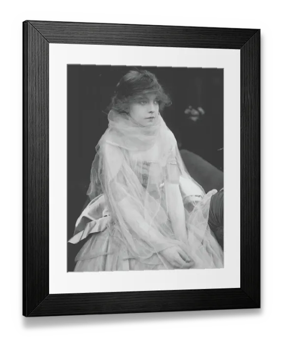 Framed Print : Lillian Gish in Tulle Veil Dress Framed Print : Lillian Gish in Tulle Veil Dress