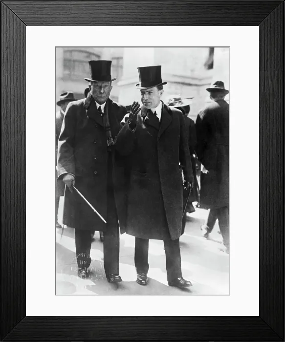 Framed Print : John D. Rockefeller Walks W / Son; Junior Framed Print : John D. Rockefeller Walks W / Son; Junior
