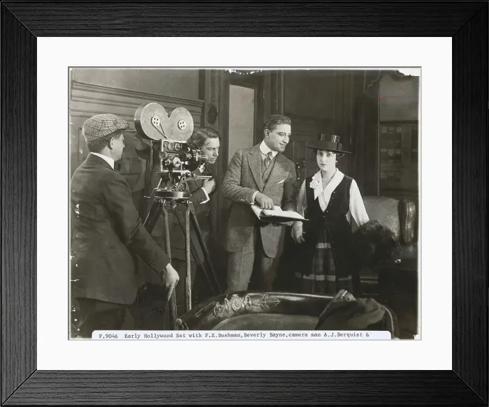 Framed Print : Hollywood Director William S. Davis and Peers Alongside Camera Framed Print : Hollywood Director William S. Davis and Peers Alongside Camera