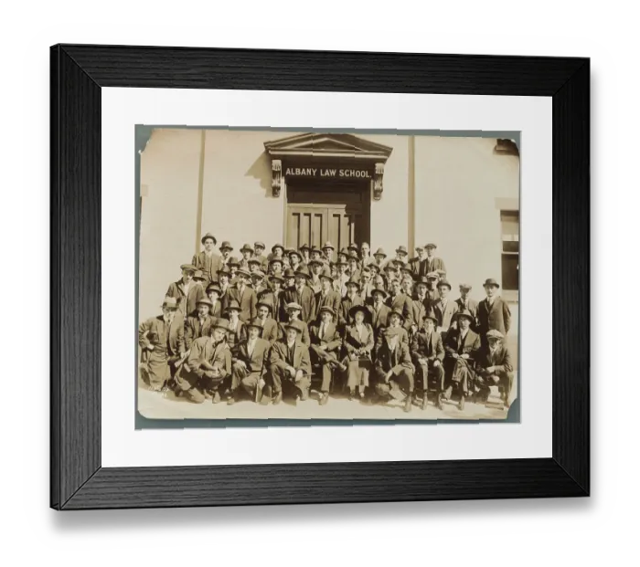 Framed Print : Early Albany Law School Students Posing as Group Framed Print : Early Albany Law School Students Posing as Group