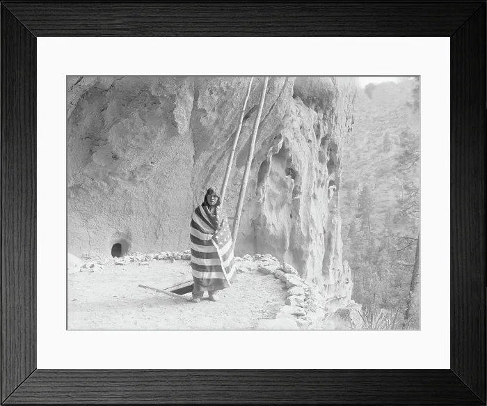 Framed Print : Squaw Wrapped in American Flag Framed Print : Squaw Wrapped in American Flag