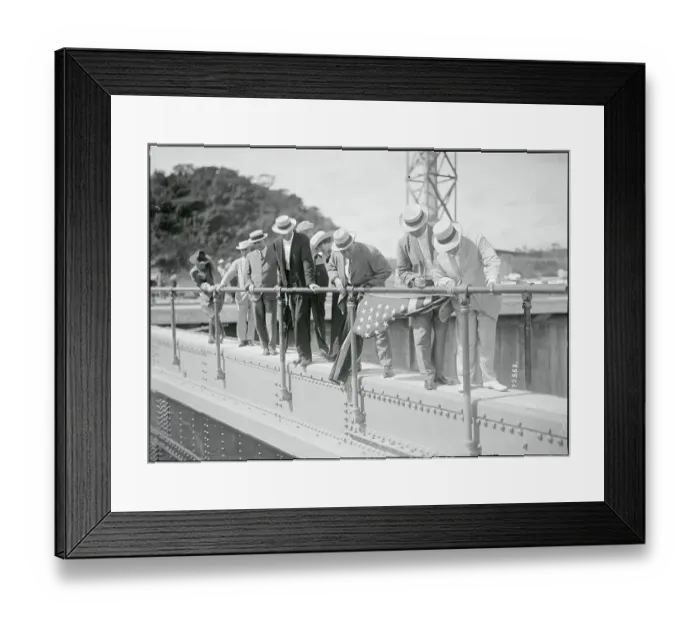 Framed Print : Colonel Geothals, Left, Describing Panama Canal Framed Print : Colonel Geothals, Left, Describing Panama Canal