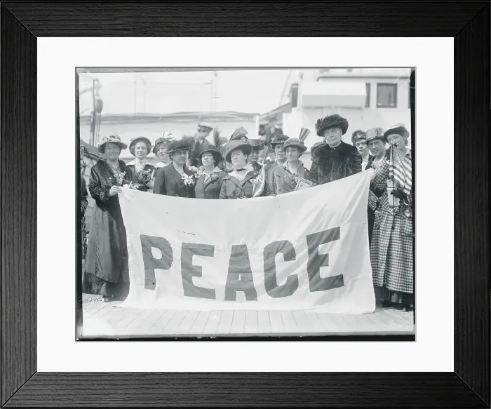Framed Print : Peace Demonstrators Framed Print : Peace Demonstrators