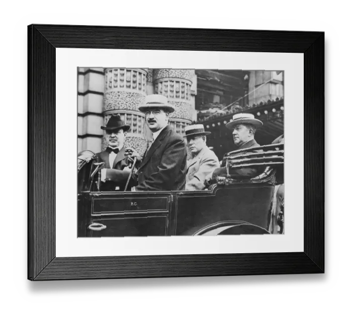 Framed Print : Four Men in Car Framed Print : Four Men in Car