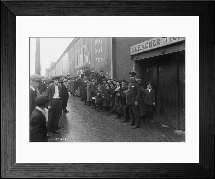 Framed Print : Crowd of People Waiting for Seats to Baseball Game Framed Print : Crowd of People Waiting for Seats to Baseball Game