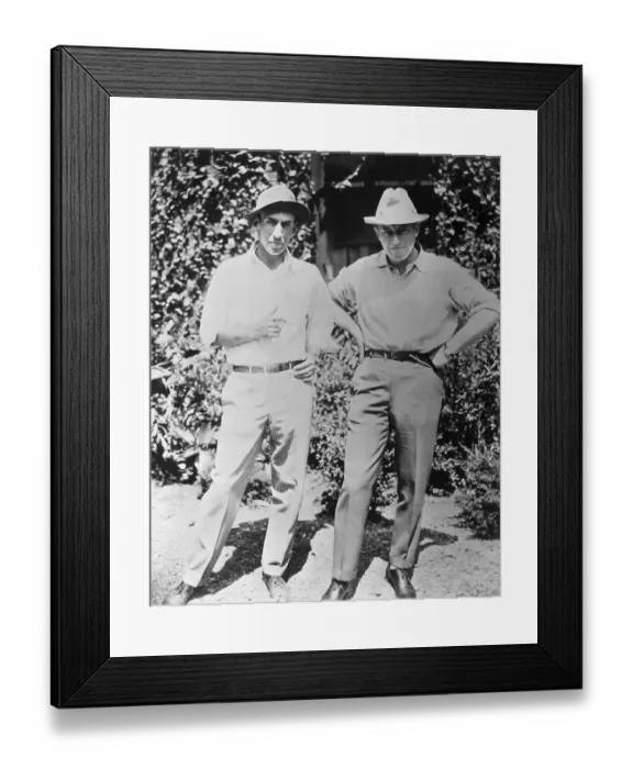 Framed Print : Cecil B. DeMille With Brother at Mother's Home Framed Print : Cecil B. DeMille With Brother at Mother's Home