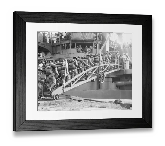 Framed Print : Marines Boarding U.S.S.Connecticut Framed Print : Marines Boarding U.S.S.Connecticut
