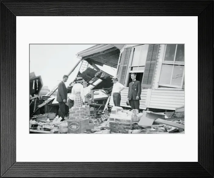 Framed Print : Housing Destroyed by Hurricane Framed Print : Housing Destroyed by Hurricane