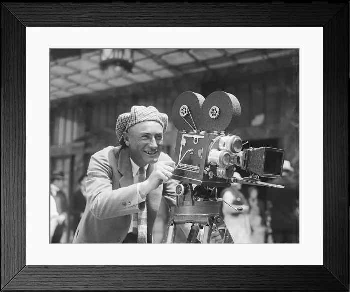Framed Print : Baseball Manager Bert Ellison Operating Camera Framed Print : Baseball Manager Bert Ellison Operating Camera