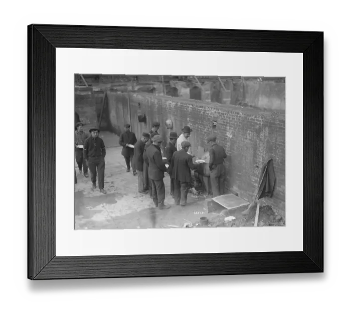 Framed Print : Hoboes Gathering For Dinner Framed Print : Hoboes Gathering For Dinner
