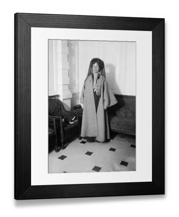 Framed Print : Emmeline Pankurst With Long Coat Framed Print : Emmeline Pankurst With Long Coat