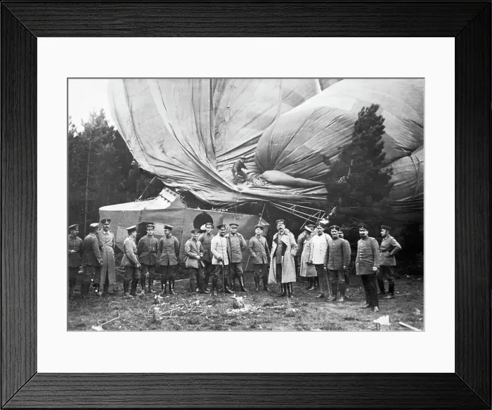 Framed Print : German Soldiers W / Grounded Dirigible Framed Print : German Soldiers W / Grounded Dirigible