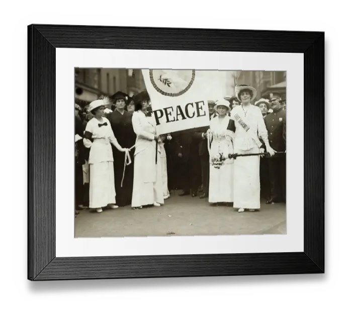 Framed Print : Women Carrying Peace Banner Framed Print : Women Carrying Peace Banner