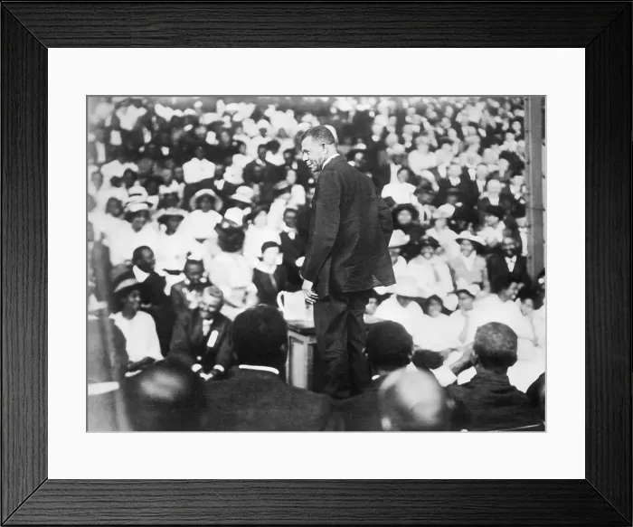 Framed Print : Booker T. Washington Addressing Crowd