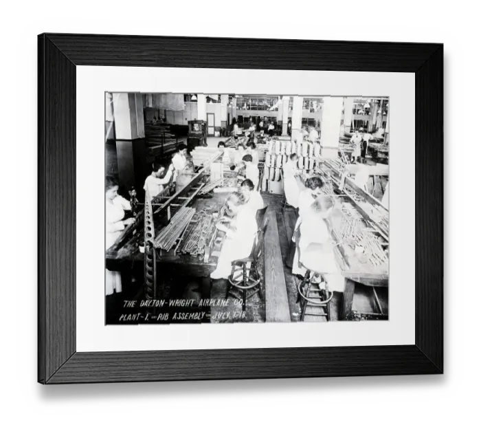 Framed Print : Women At Work In Airplane Factory 1915 Framed Print : Women At Work In Airplane Factory 1915