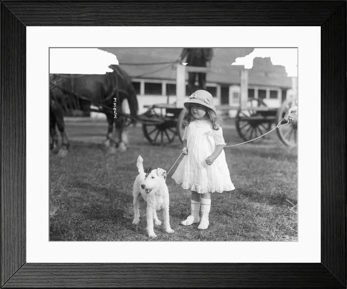 Framed Print : Barbara Hutton With Dog Framed Print : Barbara Hutton With Dog