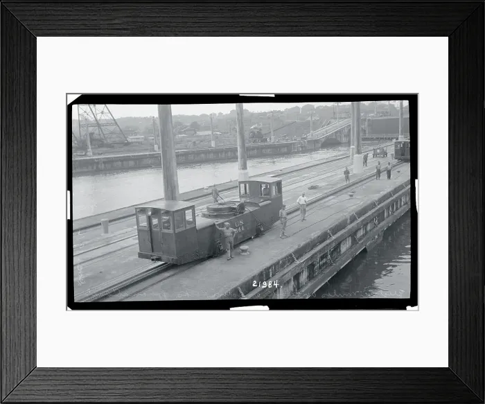 Framed Print : Workmen Operating Electric Mule Framed Print : Workmen Operating Electric Mule
