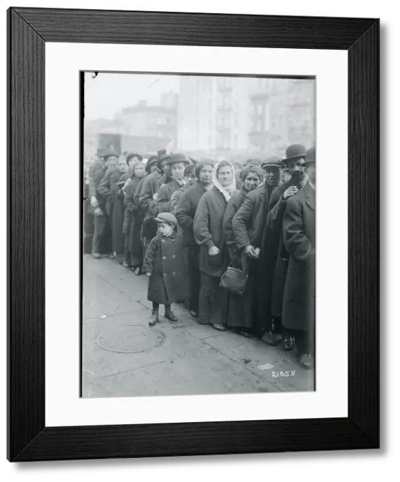 Framed Print : Depositors Waiting to Draw Savings Framed Print : Depositors Waiting to Draw Savings