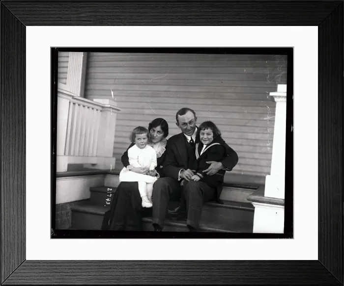 Framed Print : Ty Cobb Demonstrating Rifle Usage to Son Framed Print : Ty Cobb Demonstrating Rifle Usage to Son