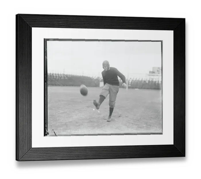 Framed Print : Eddie Mahan Kicking Football Framed Print : Eddie Mahan Kicking Football