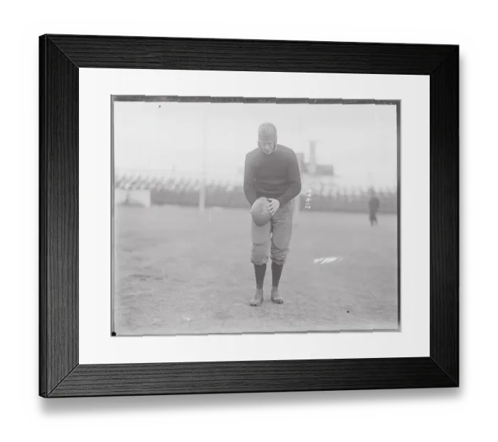 Framed Print : Eddie Mahan Positioning Football Framed Print : Eddie Mahan Positioning Football