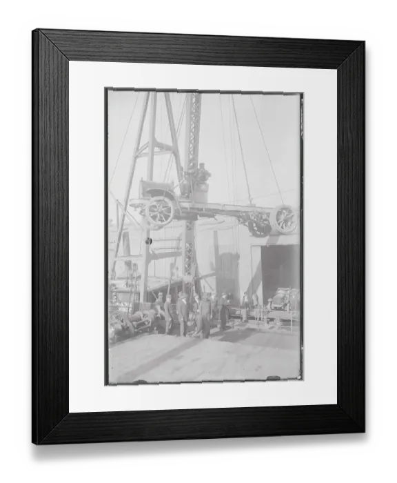 Framed Print : Trucks Being Loaded Aboard Ship Framed Print : Trucks Being Loaded Aboard Ship