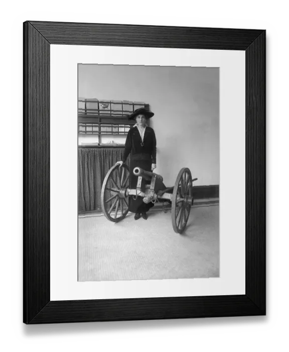 Framed Print : Gladys Bauer Whitehouse with Cannon Framed Print : Gladys Bauer Whitehouse with Cannon