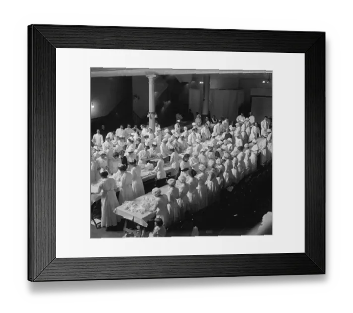 Framed Print : Salvation Army Making Bandages Framed Print : Salvation Army Making Bandages