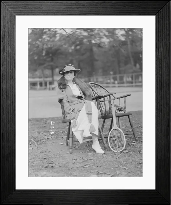 Framed Print : Socialite Resting from Tennis Framed Print : Socialite Resting from Tennis