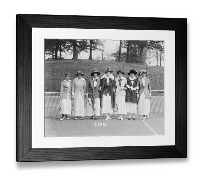 Framed Print : Women's Tennis Tournament Contestants in Hot Springs, Virginia Framed Print : Women's Tennis Tournament Contestants in Hot Springs, Virginia