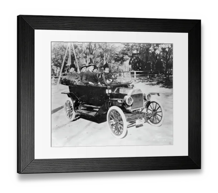 Framed Print : Couples Riding in Model T Ford Framed Print : Couples Riding in Model T Ford
