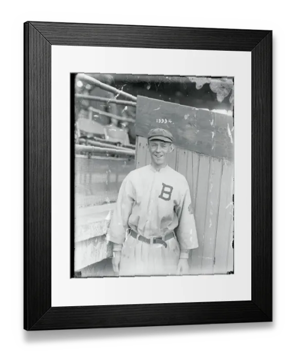 Framed Print : Boston Braves Second Baseman Johnny Evers in Dugout