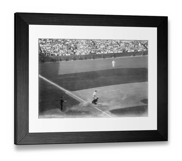Framed Print : Player Slides Safely To Third in 1914 World Series Framed Print : Player Slides Safely To Third in 1914 World Series