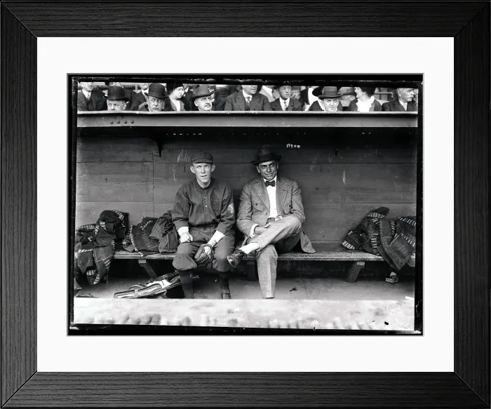 Framed Print : Johnny Evers and George Stallings at World Series