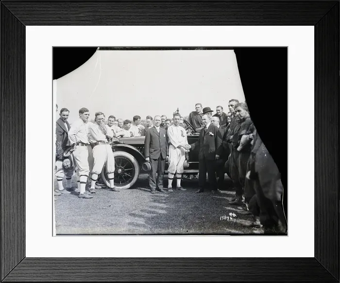 Framed Print : Eddie Collins Receives Car In Presentati Framed Print : Eddie Collins Receives Car In Presentati