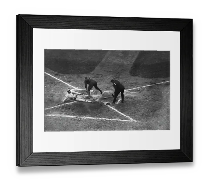 Framed Print : Amos Strunk Out At Home; World Series Framed Print : Amos Strunk Out At Home; World Series