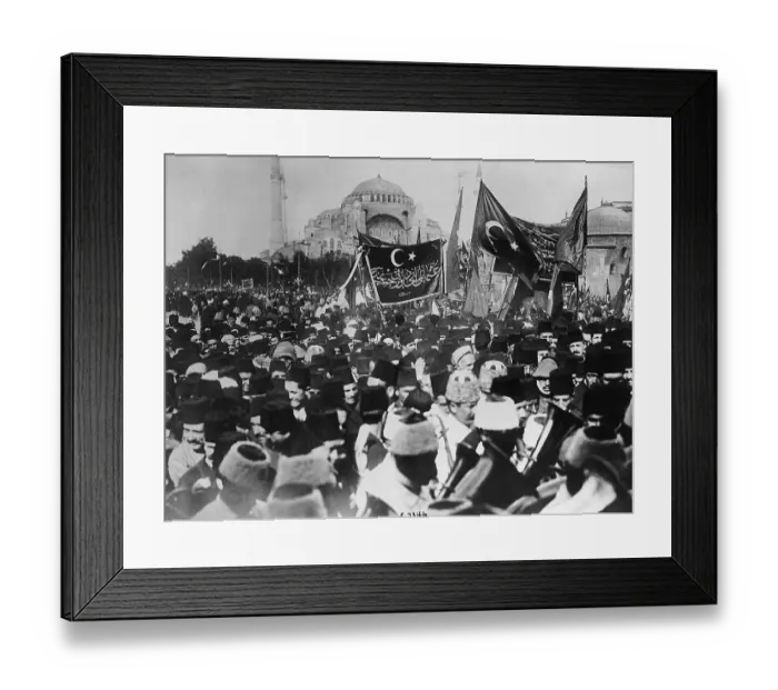Framed Print : Mass Demonstration W / Banners In Turkey Framed Print : Mass Demonstration W / Banners In Turkey