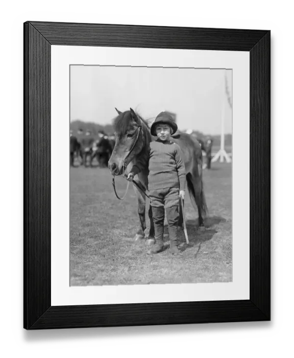 Framed Print : Boy with Pony