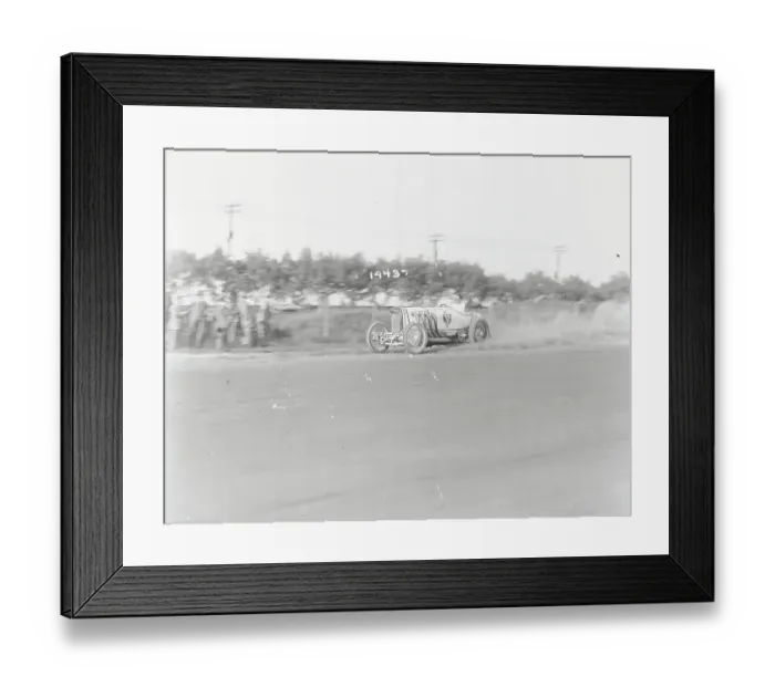 Framed Print : Bob Burman Driving Race Car