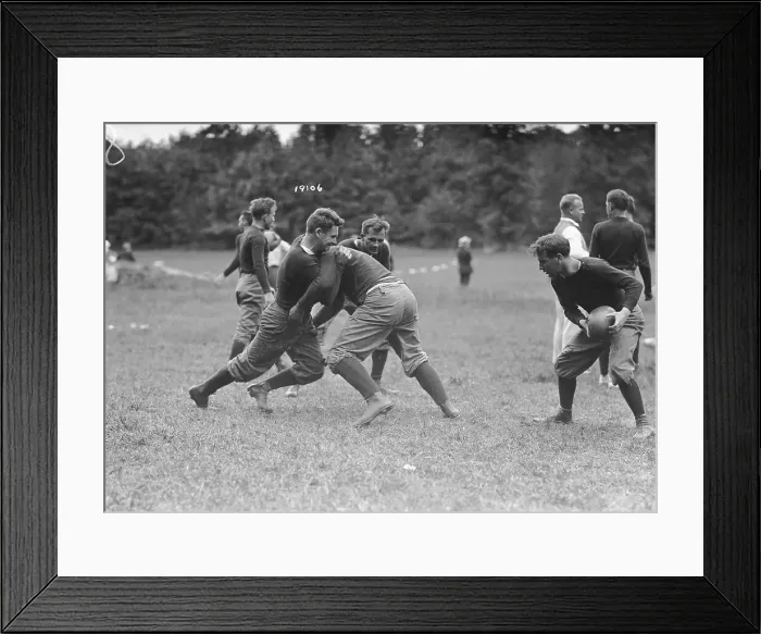 Framed Print : Yale Football Teammates Practicing Framed Print : Yale Football Teammates Practicing