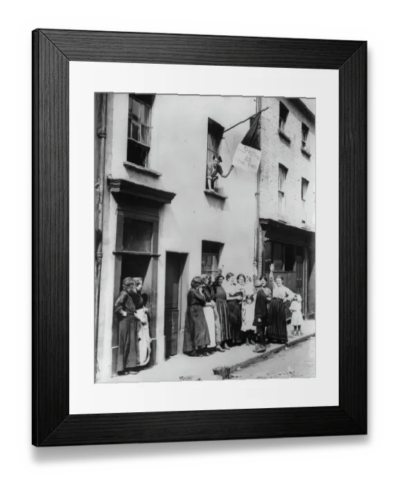 Framed Print : Women Line the Street to Shaming Those Who Fear Enlisting Framed Print : Women Line the Street to Shaming Those Who Fear Enlisting
